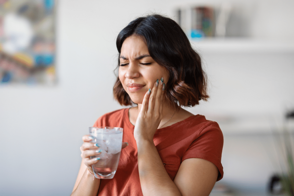 Woman with TMJ