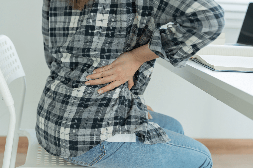 Person with herniated disc